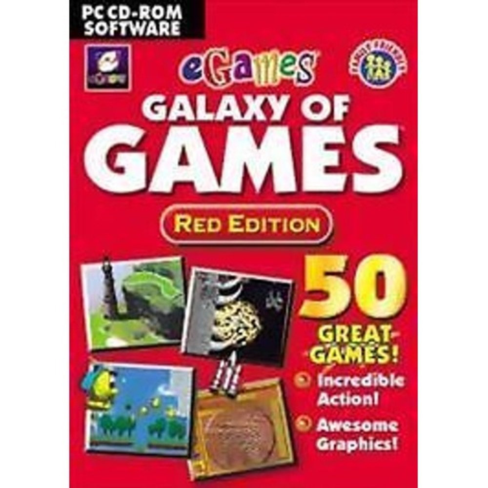 Egames Solitare Galaxy of Games: Red Edition (PC, 2000) 2pc Computer Games Cd